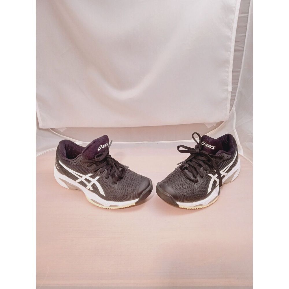 Asics Solution Speed FF Women's Tennis Shoes Black/ White Size 5 US